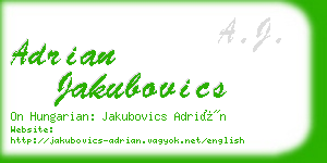 adrian jakubovics business card